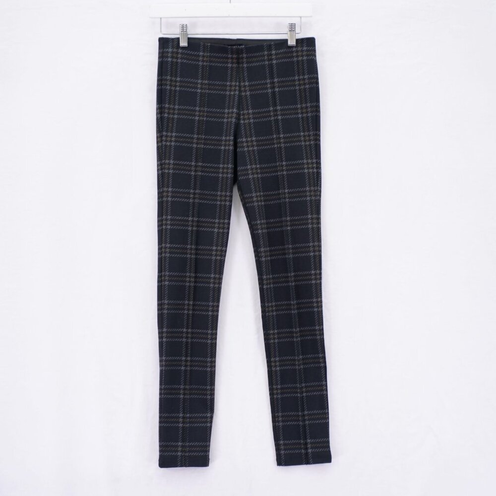 Sanctuary x Anthropologie Gray Black Brown Plaid Dress Pants XS 27 / 27.5 Polyes